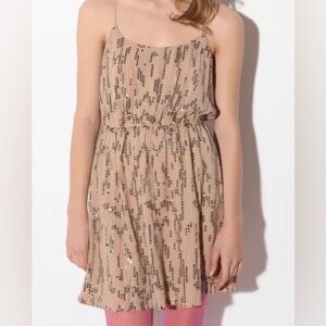 Urban Outfitters starting at stars straps Sequin drummers Dress stretchy nude